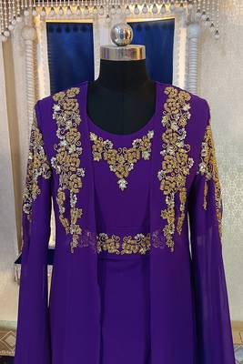Purple arabic party wear takchita kaftan 2