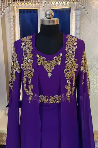 Purple arabic party wear takchita kaftan