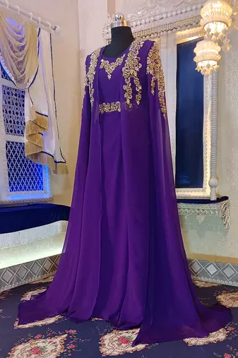Purple arabic party wear takchita kaftan