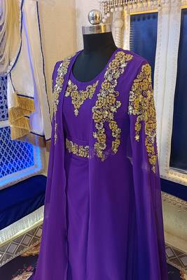 Purple arabic party wear takchita kaftan 5