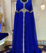 Royal blue designer islamic kaftan