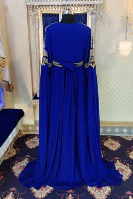 Royal blue designer islamic kaftan 5