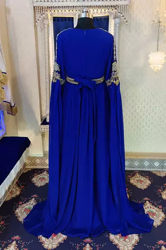 Royal blue designer islamic kaftan