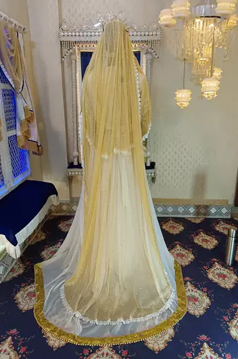 White unique designe wedding takchita kaftan