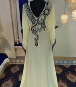 Lemon yellow designer islamic dress