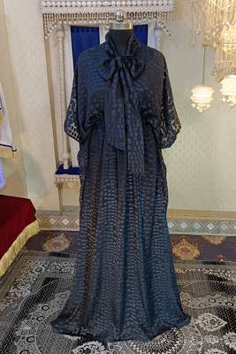 Dark grey and black designer islamic kaftan 1
