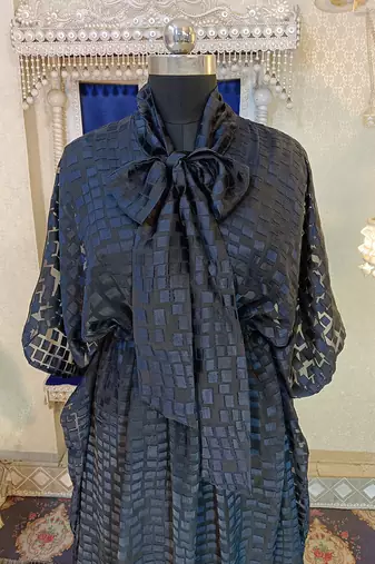 Dark grey and black designer islamic kaftan