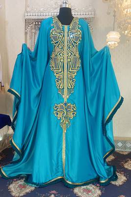 Firozi islamc party wear dubai kaftan 1