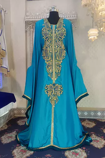 Firozi islamc party wear dubai kaftan