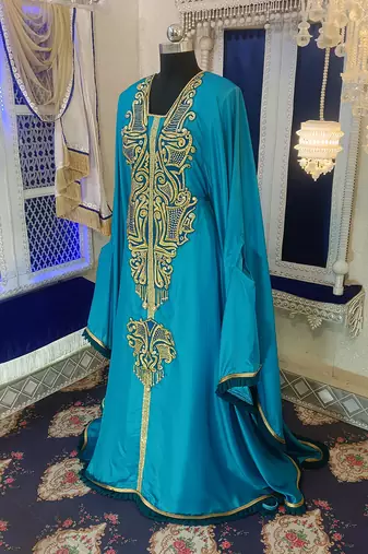 Firozi islamc party wear dubai kaftan