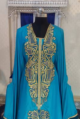 Firozi islamc party wear dubai kaftan 4