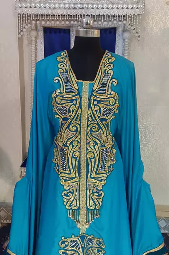 Firozi islamc party wear dubai kaftan