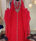Red unique design islamic takchita caftan