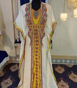 Off white and gold unique takchita caftan