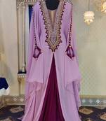 Dull purple and violet designer arabic kaftan
