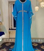 Firozi and blue designer islamic caftan