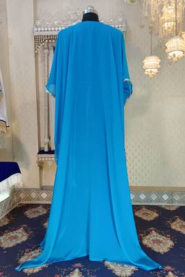 Firozi and blue designer islamic caftan 5
