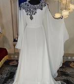 White designer islamic arabic takchita kaftan