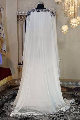 White designer islamic arabic takchita kaftan 5