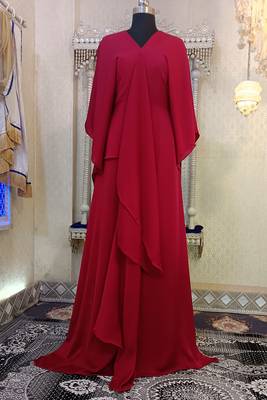 Maroon designer islamic kaftan 2