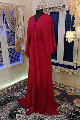 Maroon designer islamic kaftan 3