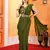 ready to wear green georgette saree with unstitched embroidered blouse  and waist belt