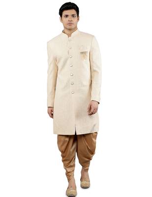 men's geomatric embroidery indowestern sherwani set 1