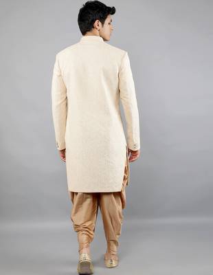 men's geomatric embroidery indowestern sherwani set 2