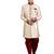 men's slim fit floral woven design sherwani set