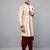 men's slim fit floral woven design sherwani set