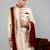 men's slim fit floral woven design sherwani set