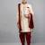 men's slim fit floral woven design sherwani set