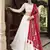 White Lucknowi Paper Mirror Work Georgette Lehenga choli with Red Patola Print Dupatta