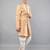 men's slim fit woven design indowestern sherwani set