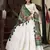 white lucknowi paper mirror work georgette lehenga choli with green patola print with gotta patti lace bordered dupatta