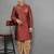 men's woven design embroidery sherwani set