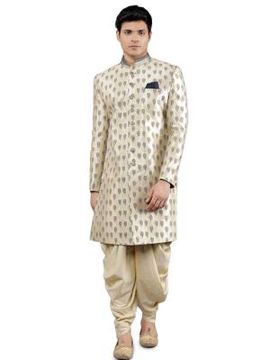 men's printed indowestern sherwani set 1