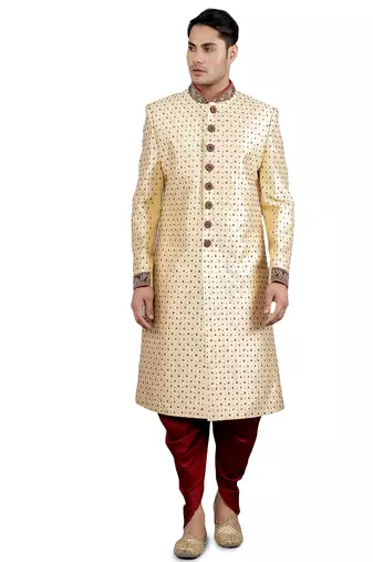 men's embroidery ethnic sherwani set