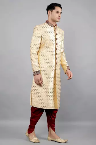 men's embroidery ethnic sherwani set