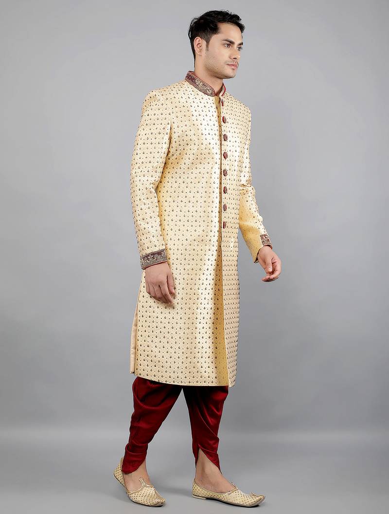 men's embroidery ethnic sherwani set