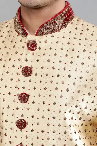 men's embroidery ethnic sherwani set