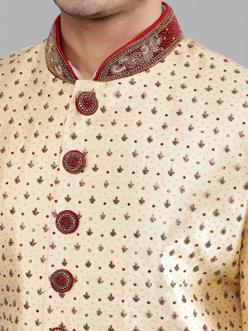 men's embroidery ethnic sherwani set