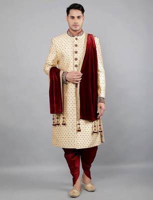 men's embroidery ethnic sherwani set 5