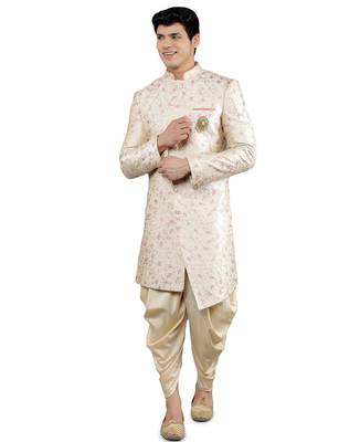 men's floral embroidery sherwani set 1