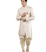 men's floral embroidery sherwani set