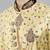 men's floral woven design with embroidered sherwani set