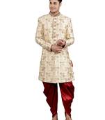  men's floral embroidered sherwani set