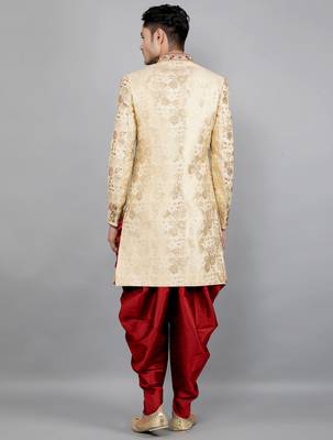  men's floral embroidered sherwani set 2