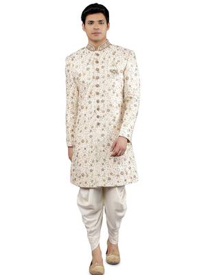 men's floral embroidered sherwani set 1