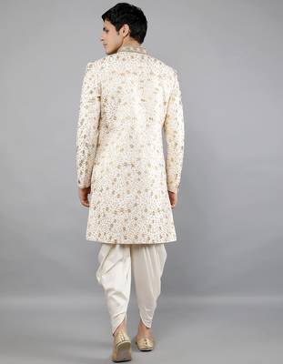men's floral embroidered sherwani set 2